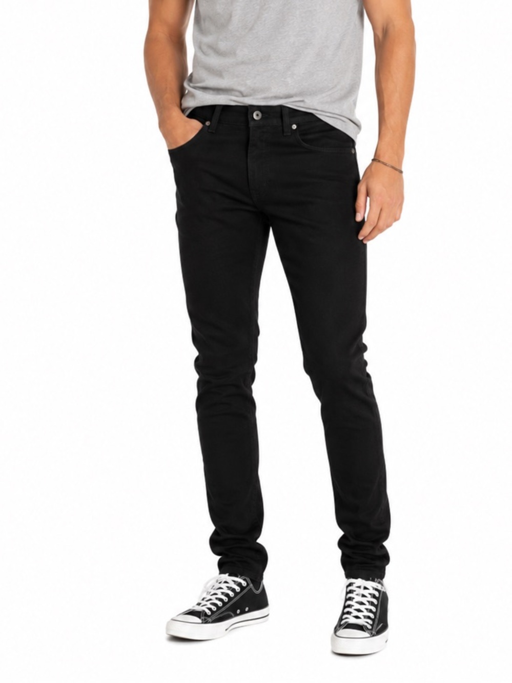 NWT Naked & Famous Black Power Stretch The Skinny Skinny Jeans Mens Size 29